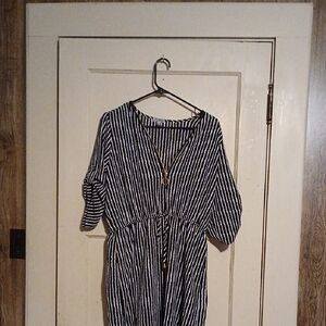 Black and White Striped Dress